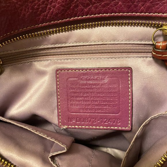 Vintage Coach Hampton's Pleated & Belted Carryall Satchel - Picture 4 of 4